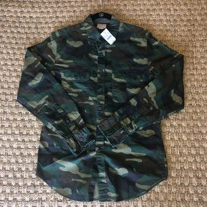 J. Crew Camo Button Down Shirt